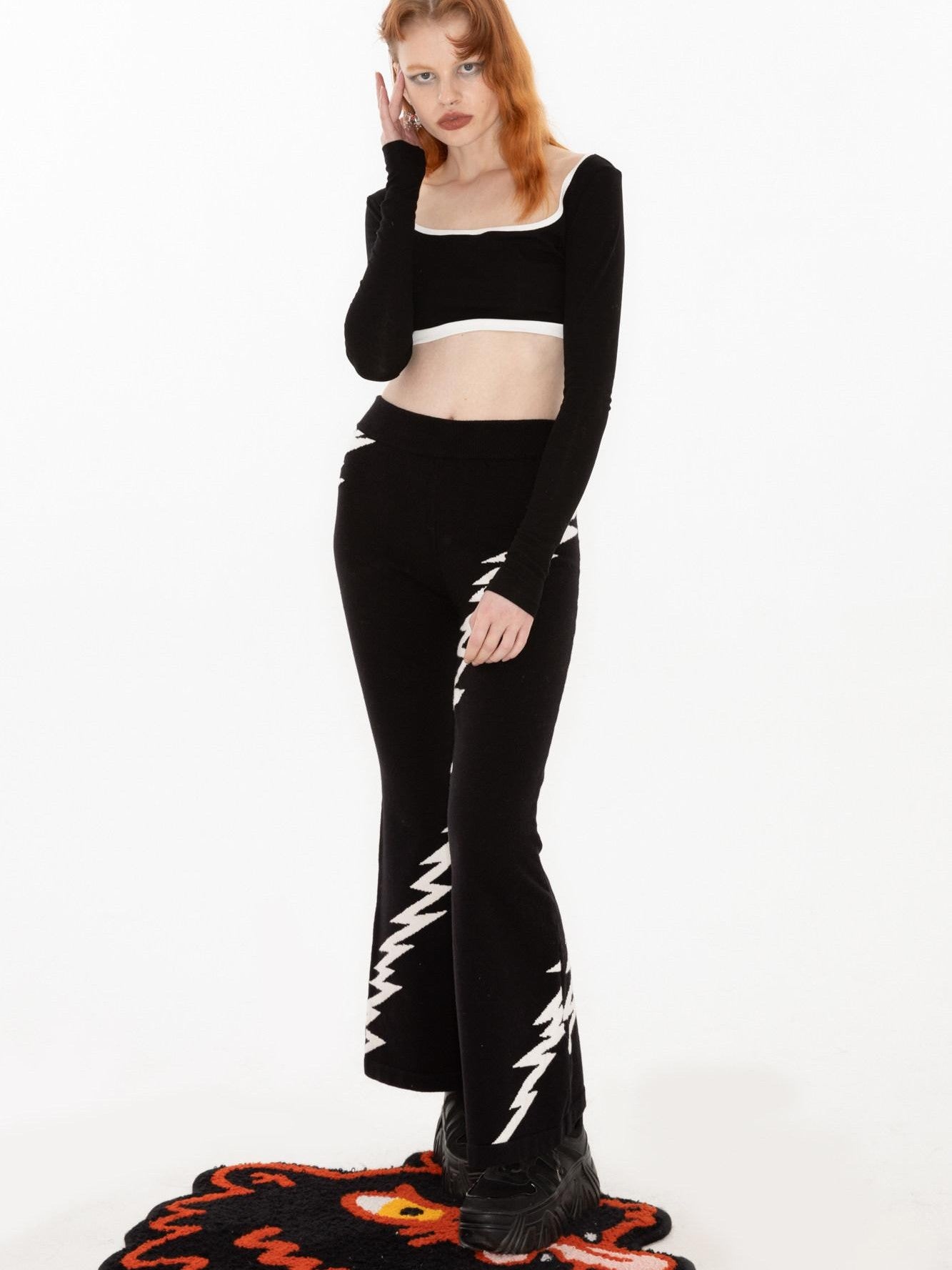 QUORRA S CHORD Black And White Lightning Embroidered Women&