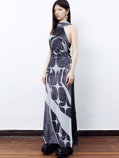 QUORRA S CHORD Black Beauty Print Backless Cami Women&