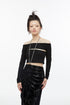 QUORRA_S_CHORD_Black_Faux_Two_Piece_Layered_Bardot_Women&