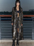QUORRA S CHORD Black Gold Long Loose Flowing Women&