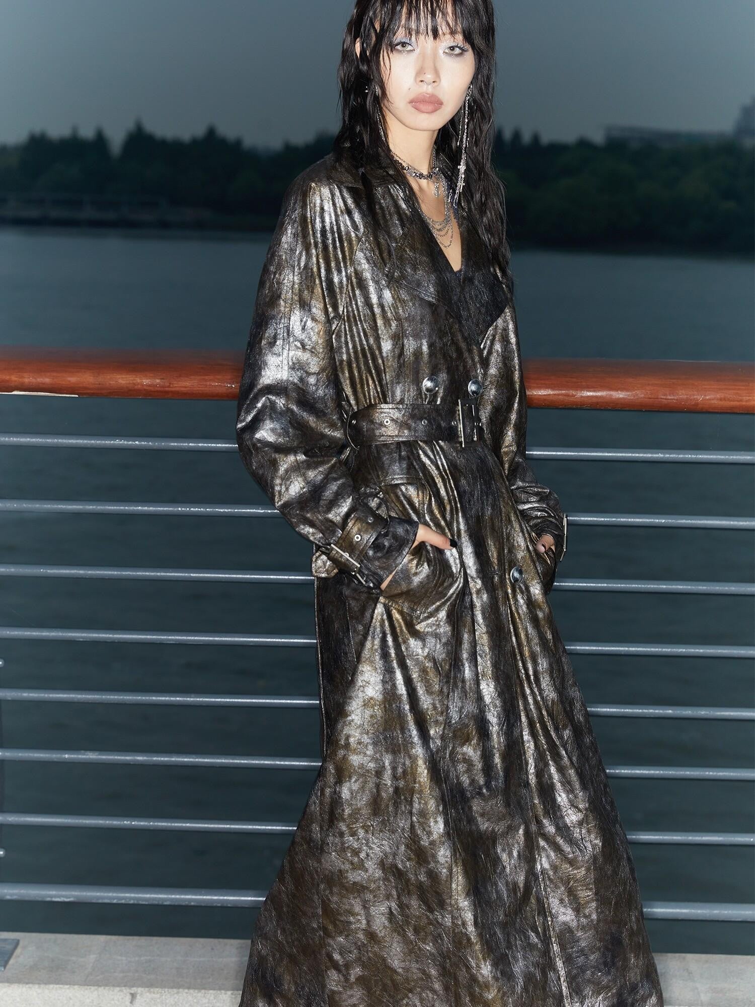 QUORRA S CHORD Black Gold Long Loose Flowing Women&