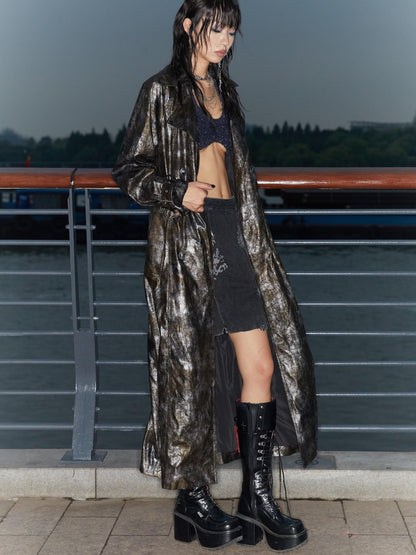QUORRA S CHORD Black Gold Long Loose Flowing Women&