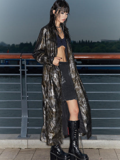 QUORRA S CHORD Black Gold Long Loose Flowing Women&