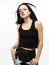 QUORRA S CHORD Black Hooded Back Cutout Deconstructed Women&
