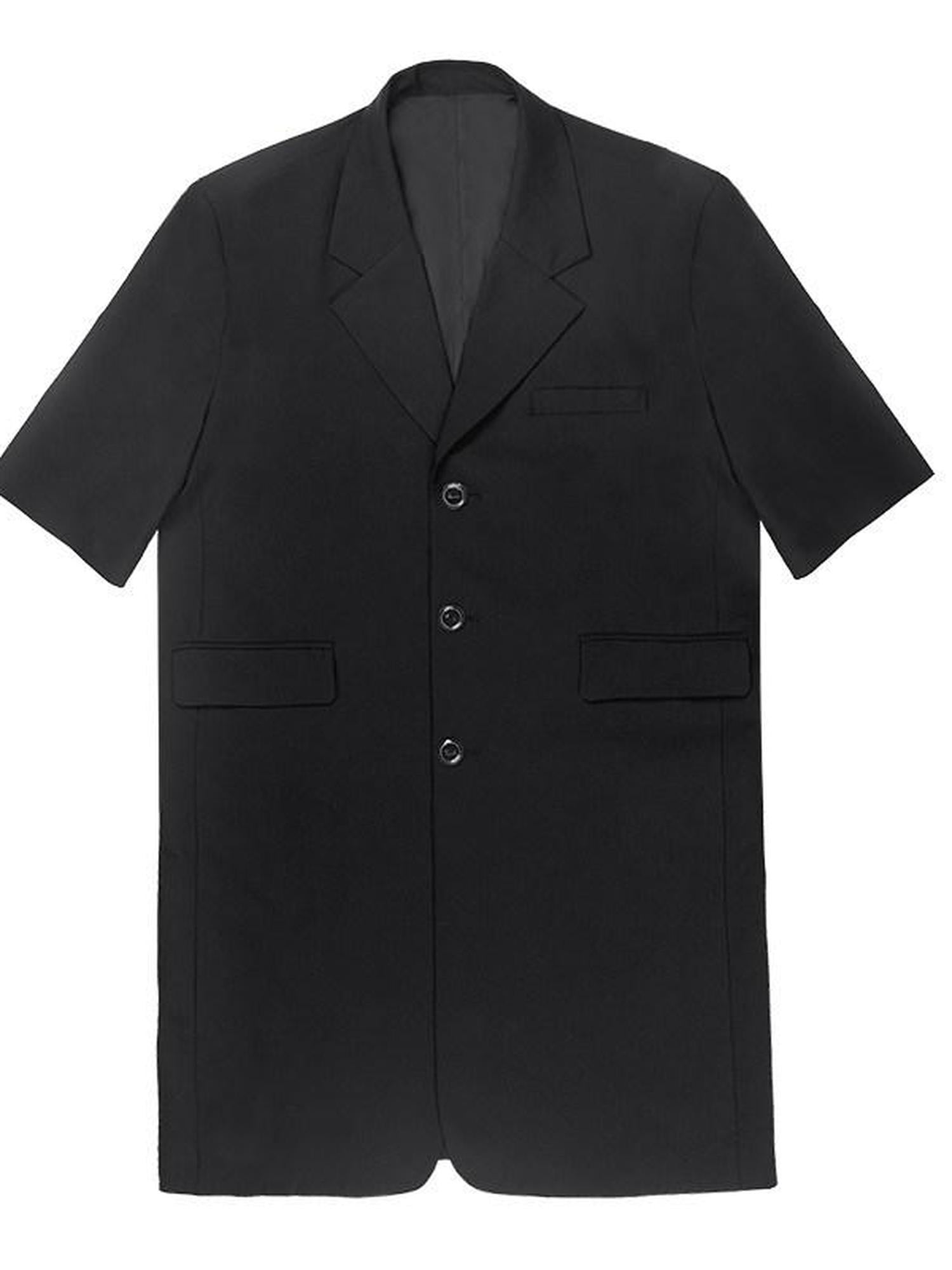 QUORRA S CHORD Black Shoulder Pad Short Sleeve Oversized Casual Women&