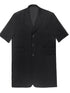 QUORRA S CHORD Black Shoulder Pad Short Sleeve Oversized Casual Women&