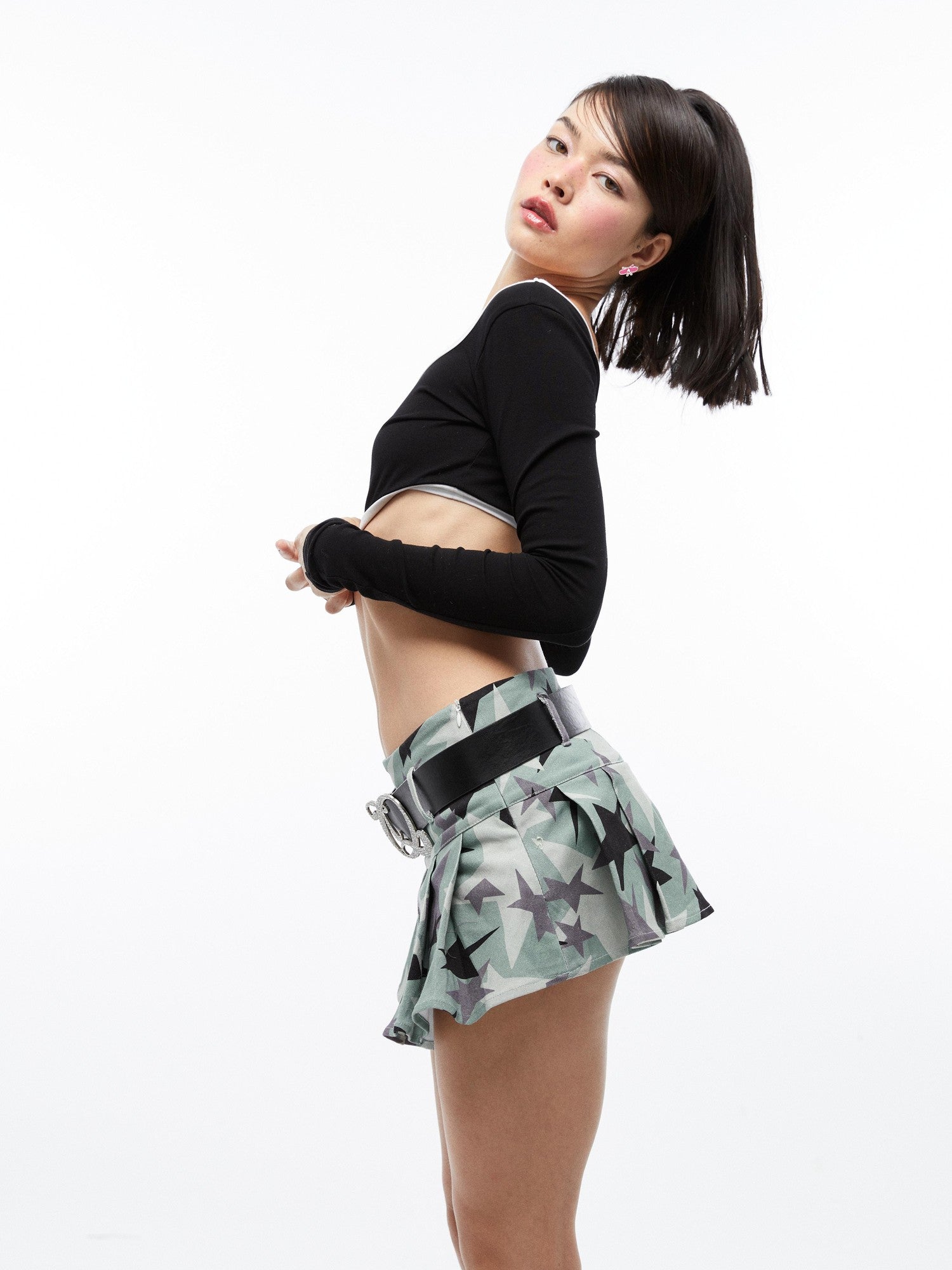 QUORRA S CHORD Black White Colorblock Cropped Women&