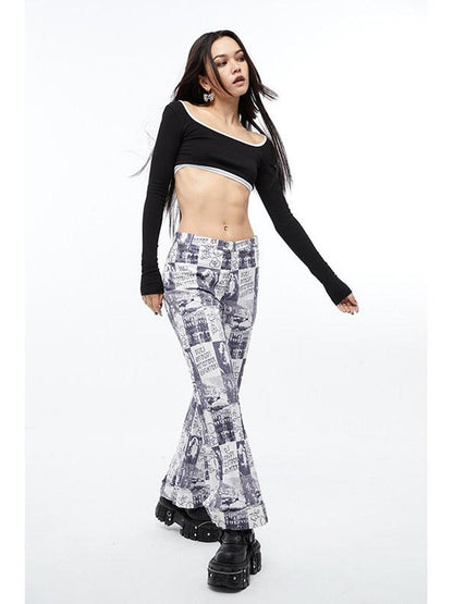 QUORRA S CHORD Black White Colorblock Cropped Women&