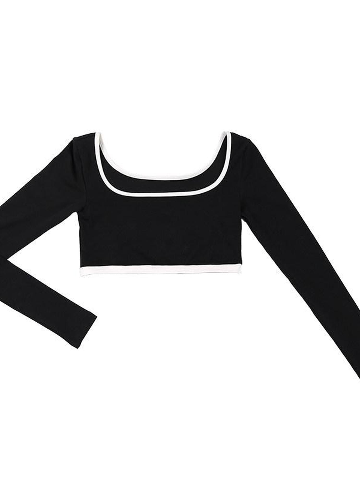 QUORRA S CHORD Black White Colorblock Cropped Women&
