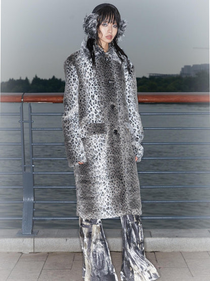 QUORRA S CHORD Black White Gradient Long Pile Women&