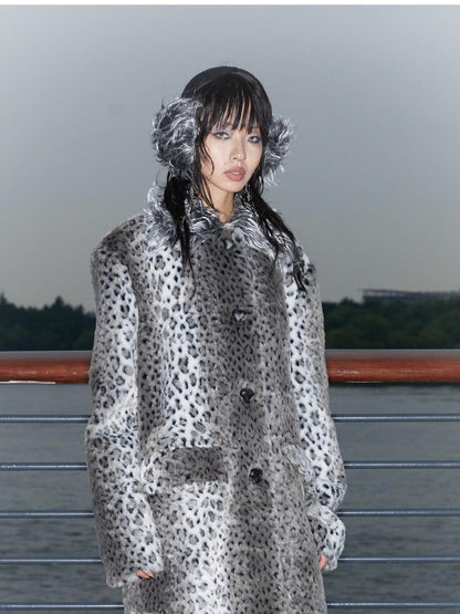 QUORRA S CHORD Black White Gradient Long Pile Women&