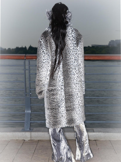 QUORRA S CHORD Black White Gradient Long Pile Women&