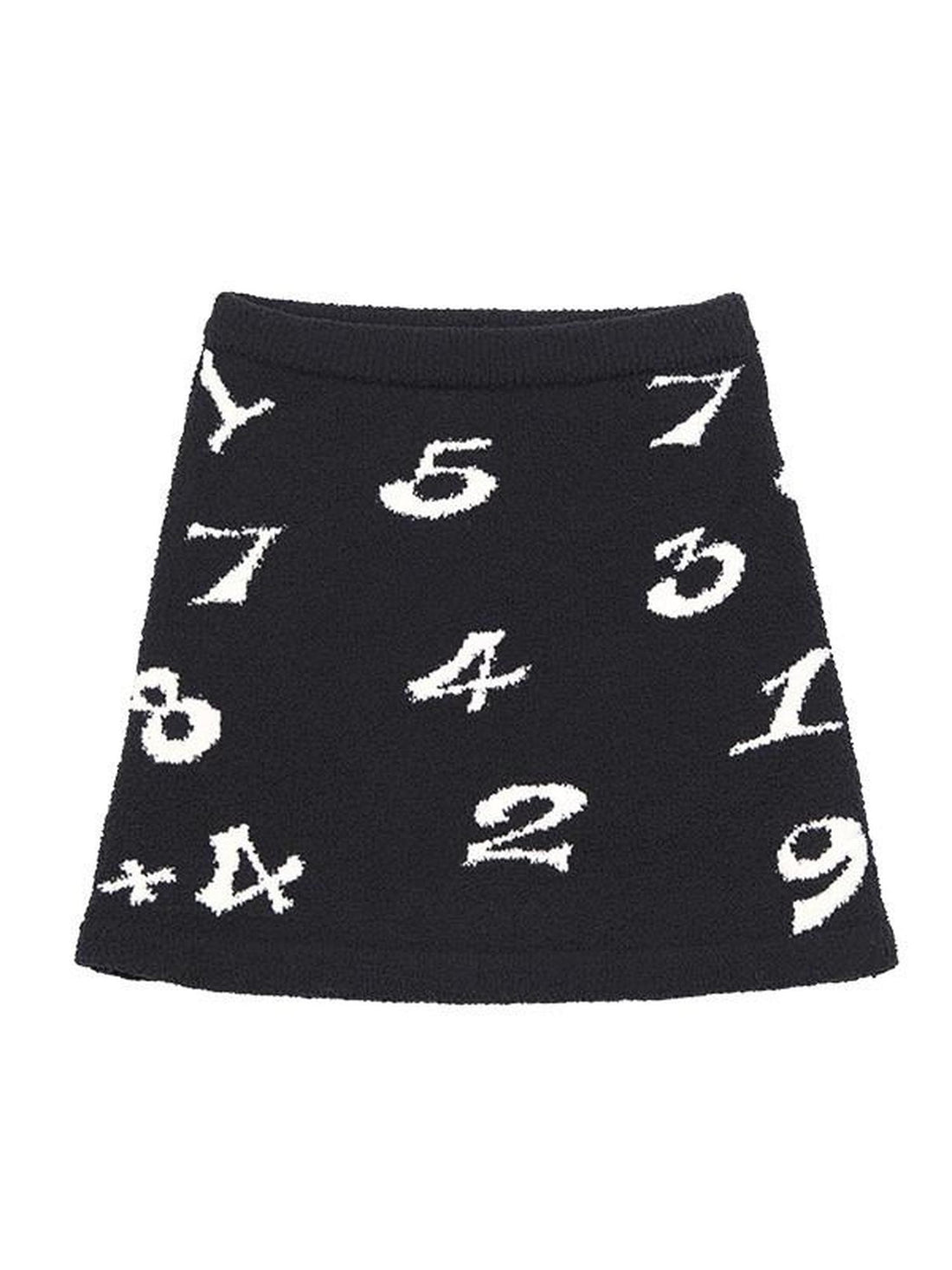 QUORRA S CHORD Black White Numeric 3d Jacquard Elastic Waist Women&