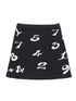 QUORRA S CHORD Black White Numeric 3d Jacquard Elastic Waist Women&