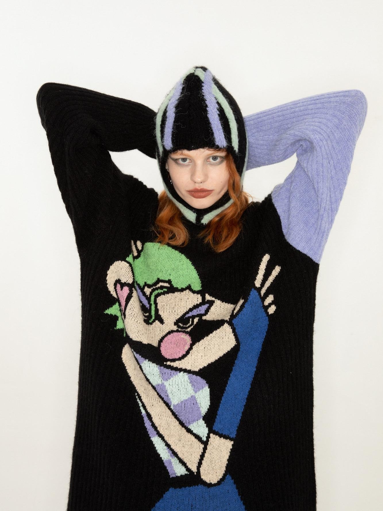 QUORRA S CHORD Blue Green Two Tone Knitted Yarn Women&