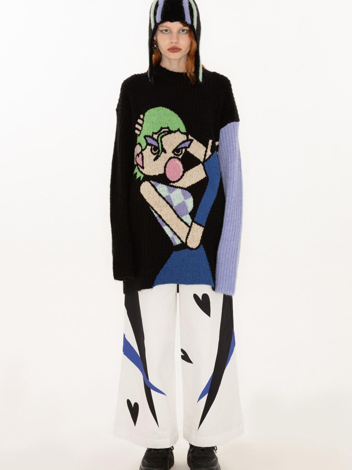 QUORRA S CHORD Blue Green Two Tone Knitted Yarn Women&