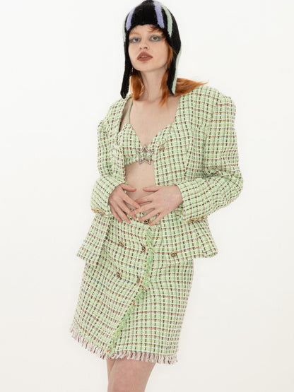 QUORRA S CHORD Blue Green Two Tone Knitted Yarn Women&