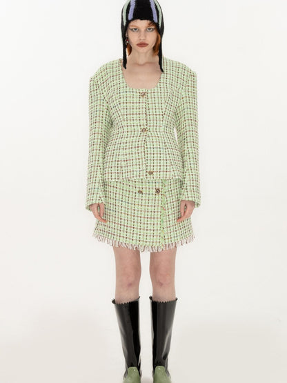 QUORRA S CHORD Blue Green Two Tone Knitted Yarn Women&