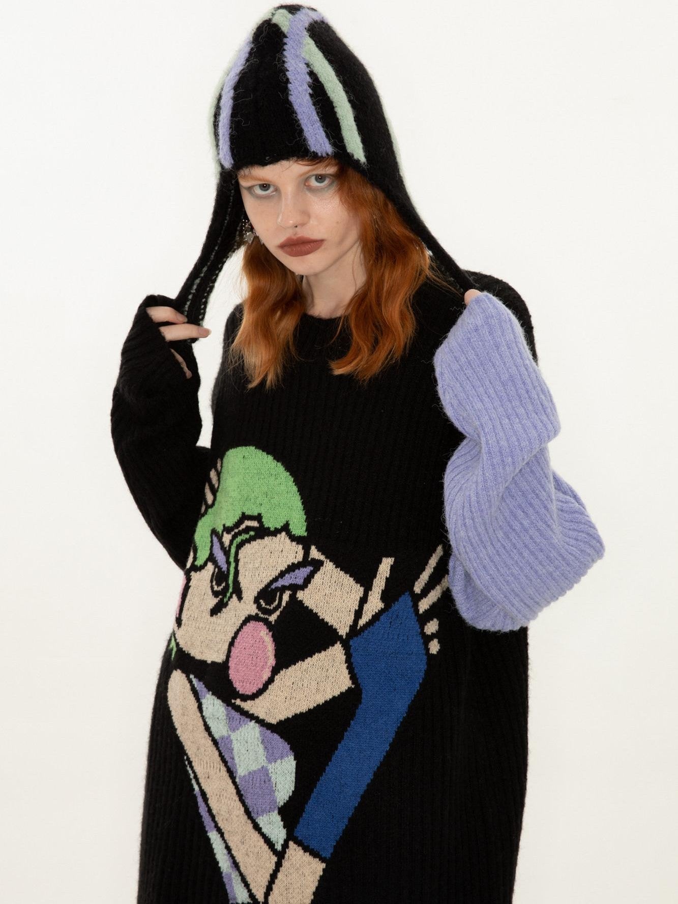 QUORRA S CHORD Blue Green Two Tone Knitted Yarn Women&
