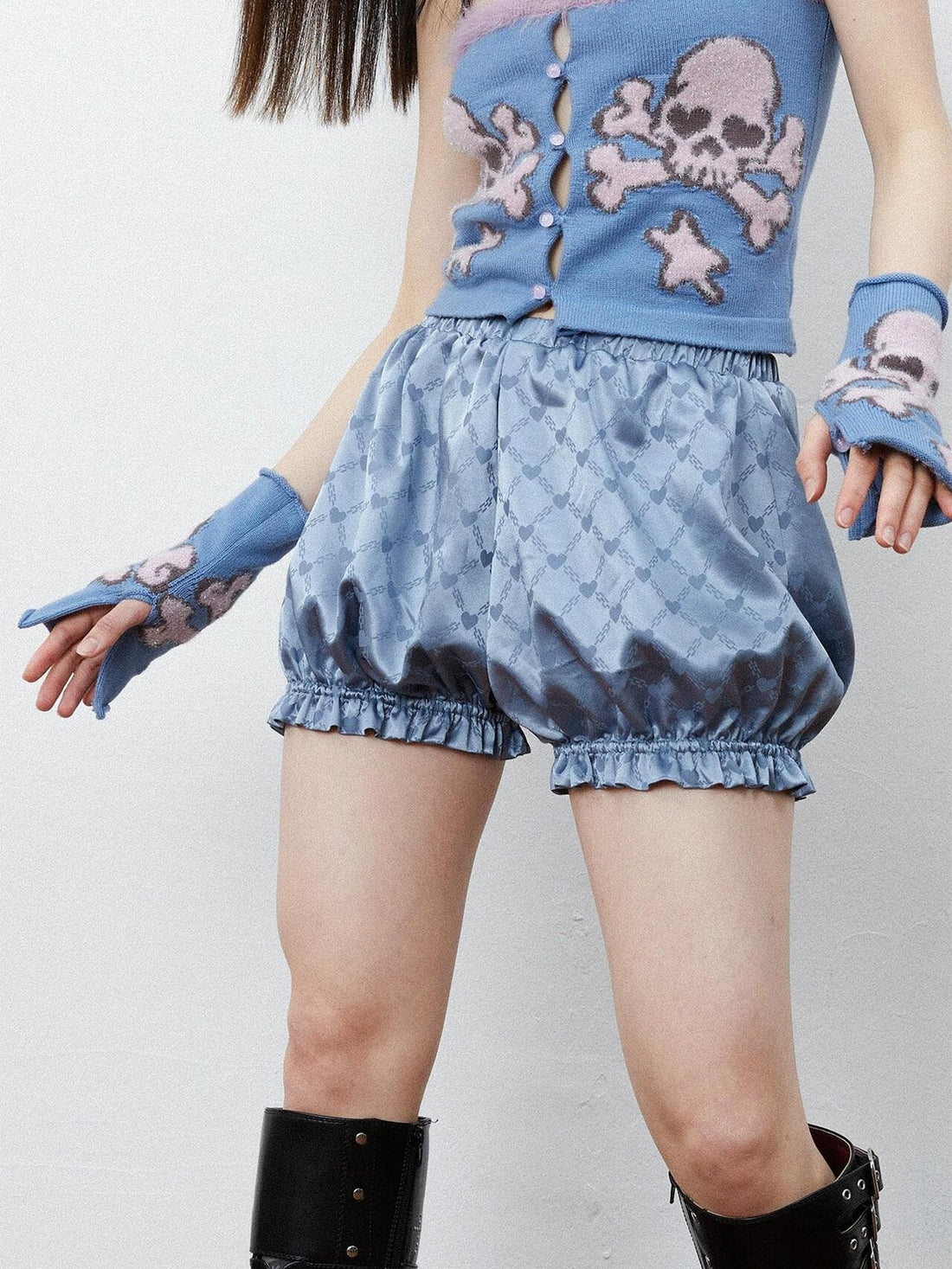 QUORRA S CHORD Blue Heart Chain Elastic Waist Pumpkin Lantern Women&