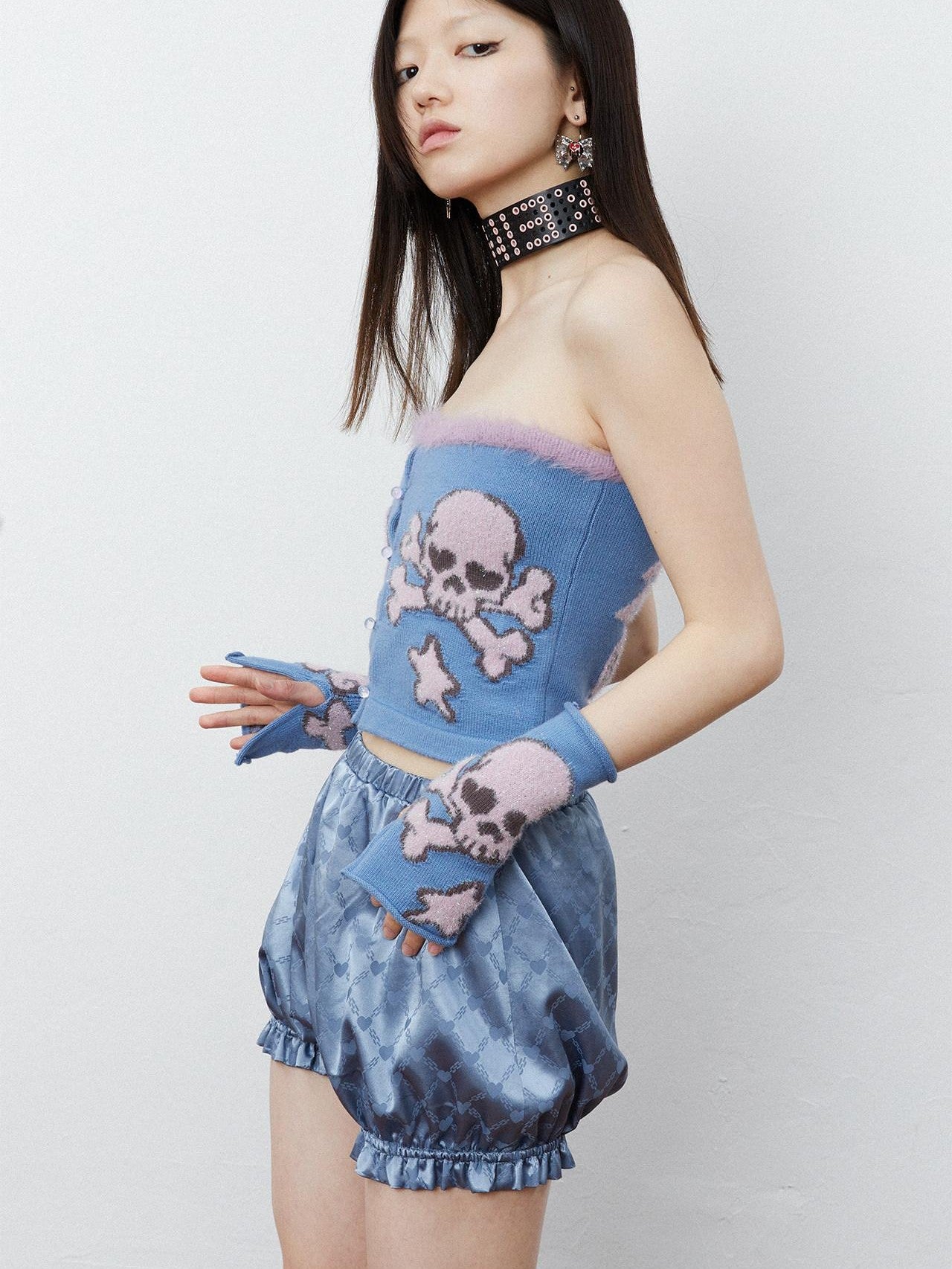 QUORRA S CHORD Blue Heart Chain Elastic Waist Pumpkin Lantern Women&