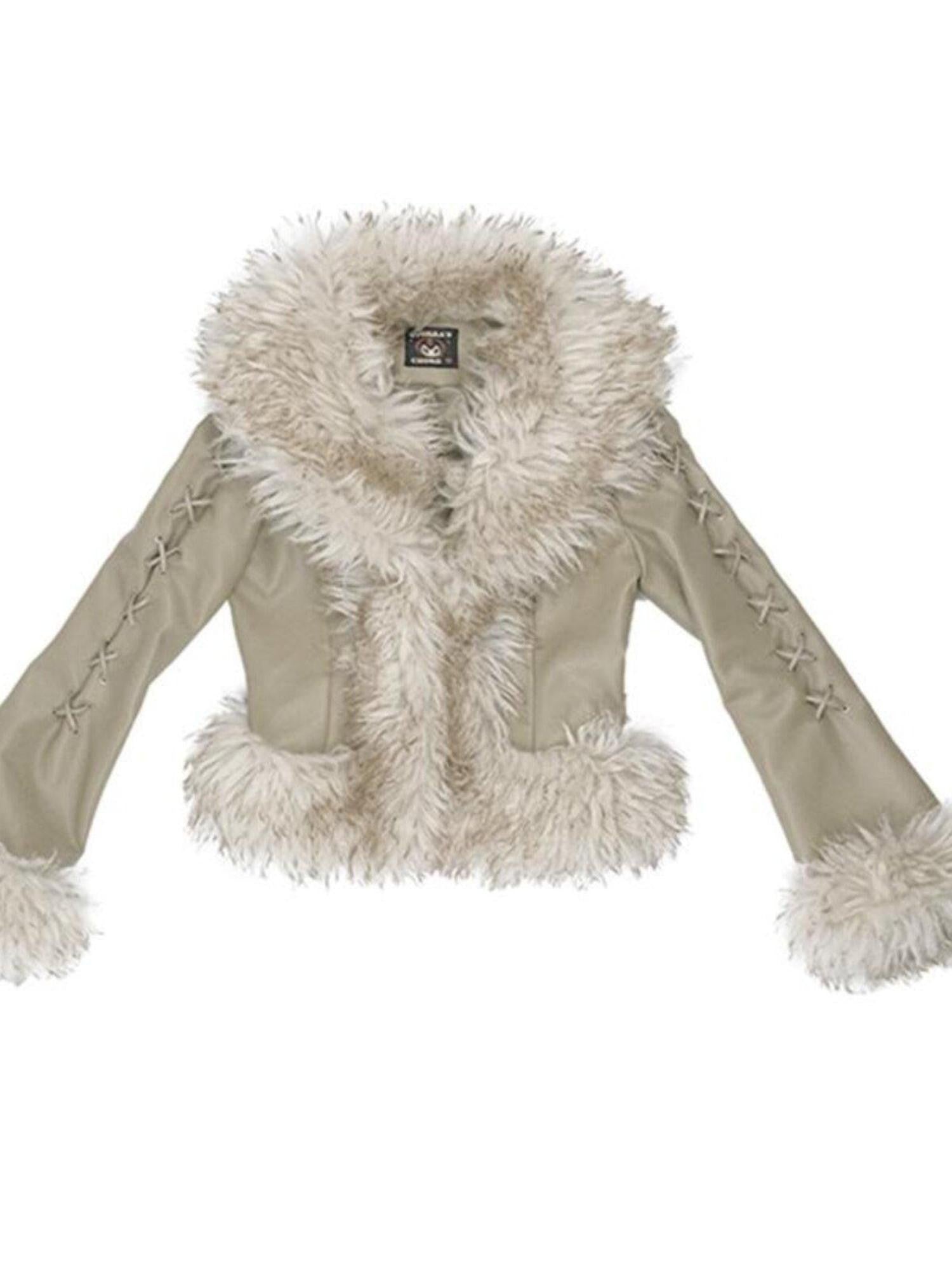 QUORRA S CHORD Brown Fur Collar Waist Tie Bell Sleeves Women&