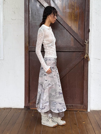 QUORRA S CHORD Camouflage Lace Panel Distressed Mermaid Women&