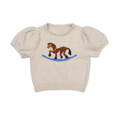 QUORRA_S_CHORD_Carousel_Jacquard_Knit_Puff_Sleeve_Women&