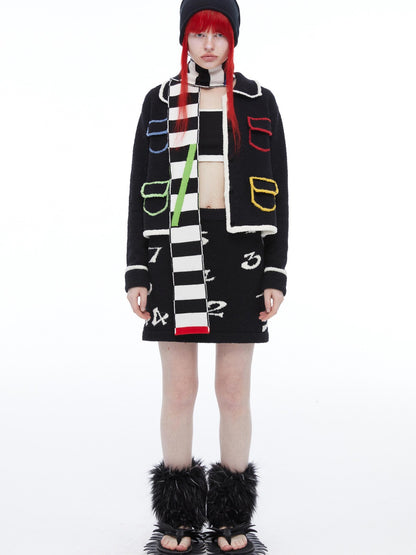 QUORRA S CHORD Colorful Pockets Doll Collar Tweed Inspired Women&