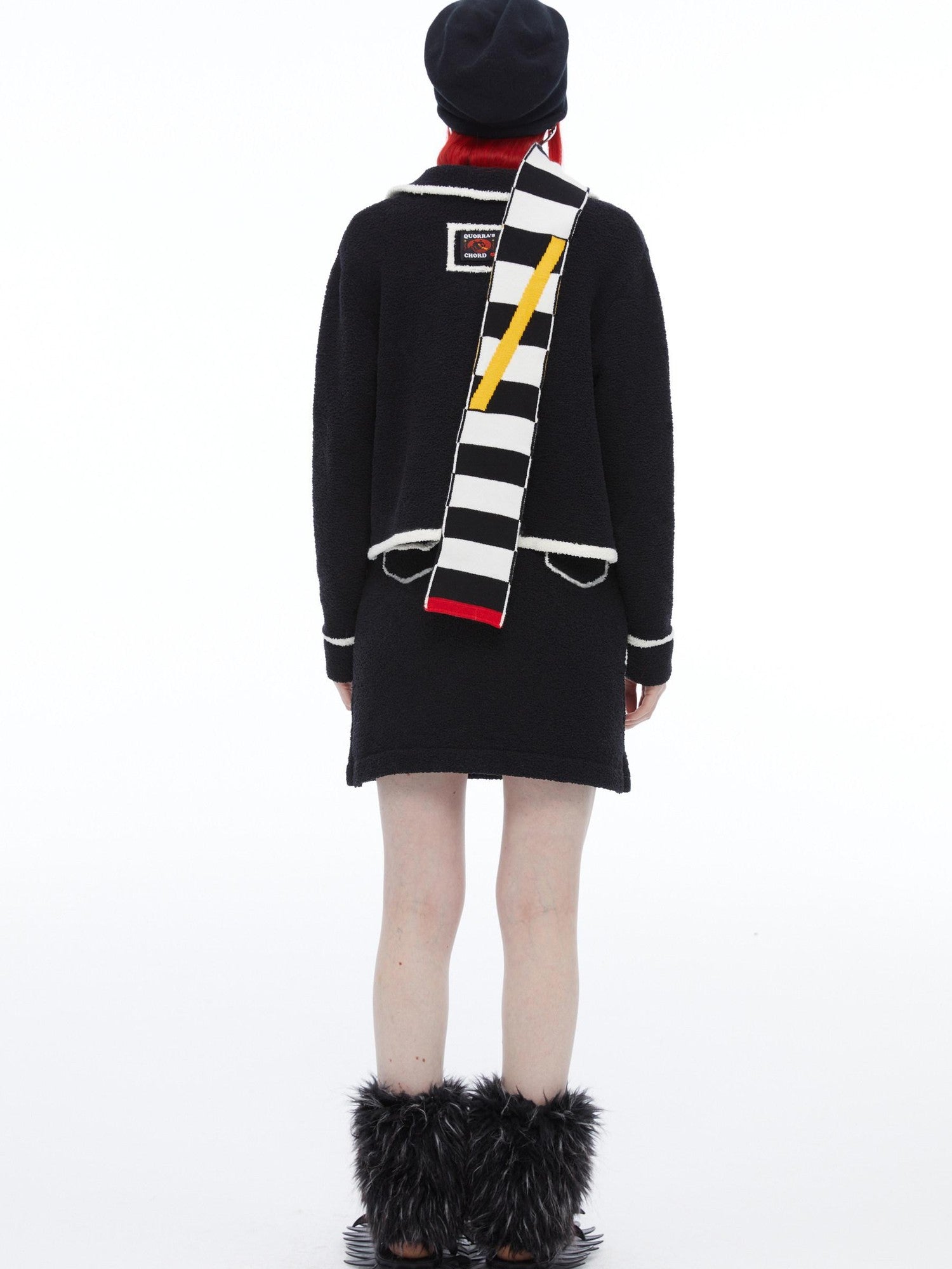 QUORRA S CHORD Colorful Pockets Doll Collar Tweed Inspired Women&