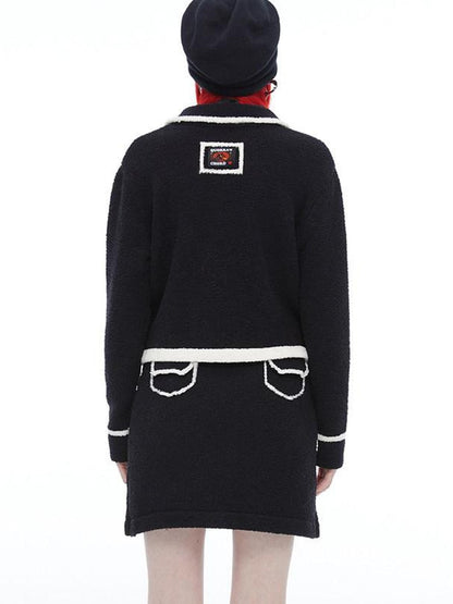 QUORRA S CHORD Colorful Pockets Doll Collar Tweed Inspired Women&