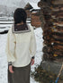 QUORRA S CHORD Cream Spliced Cashmere Sailor Collar Women&