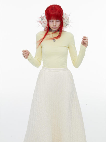QUORRA S CHORD Cream Yellow Colorblock Bardot Backless Women&