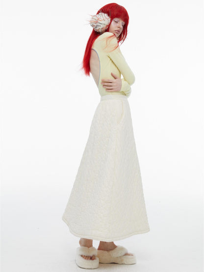 QUORRA S CHORD Cream Yellow Colorblock Bardot Backless Women&