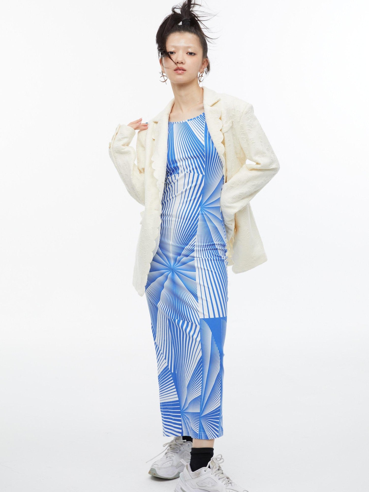 QUORRA S CHORD Creamy Cheese Texture Loose Relaxed Fit Women&