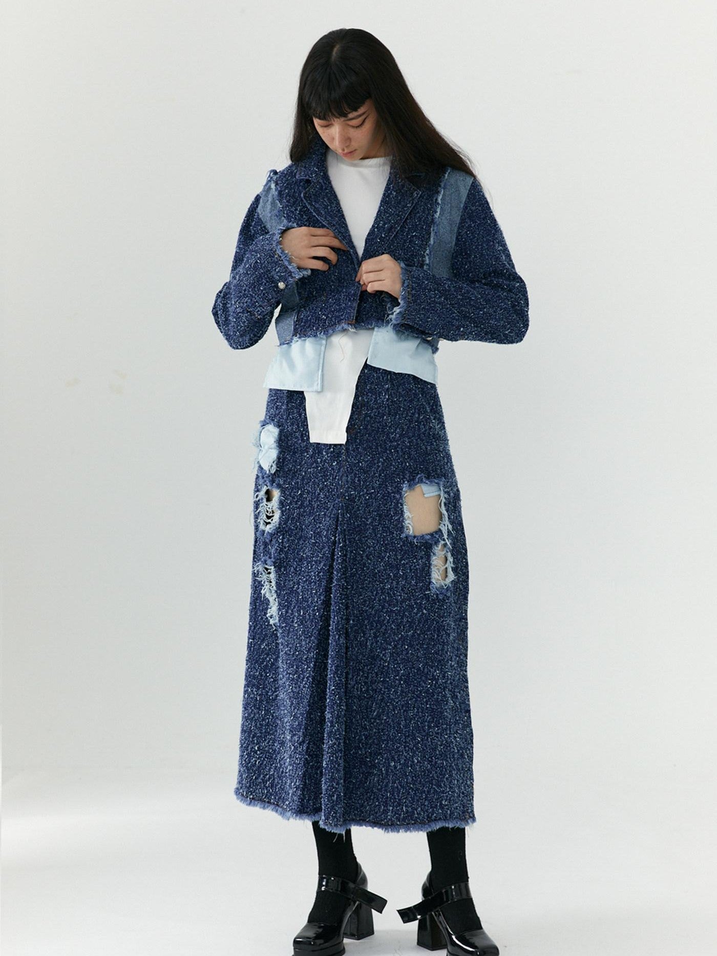QUORRA S CHORD Cropped Patchwork Deconstructed Women&