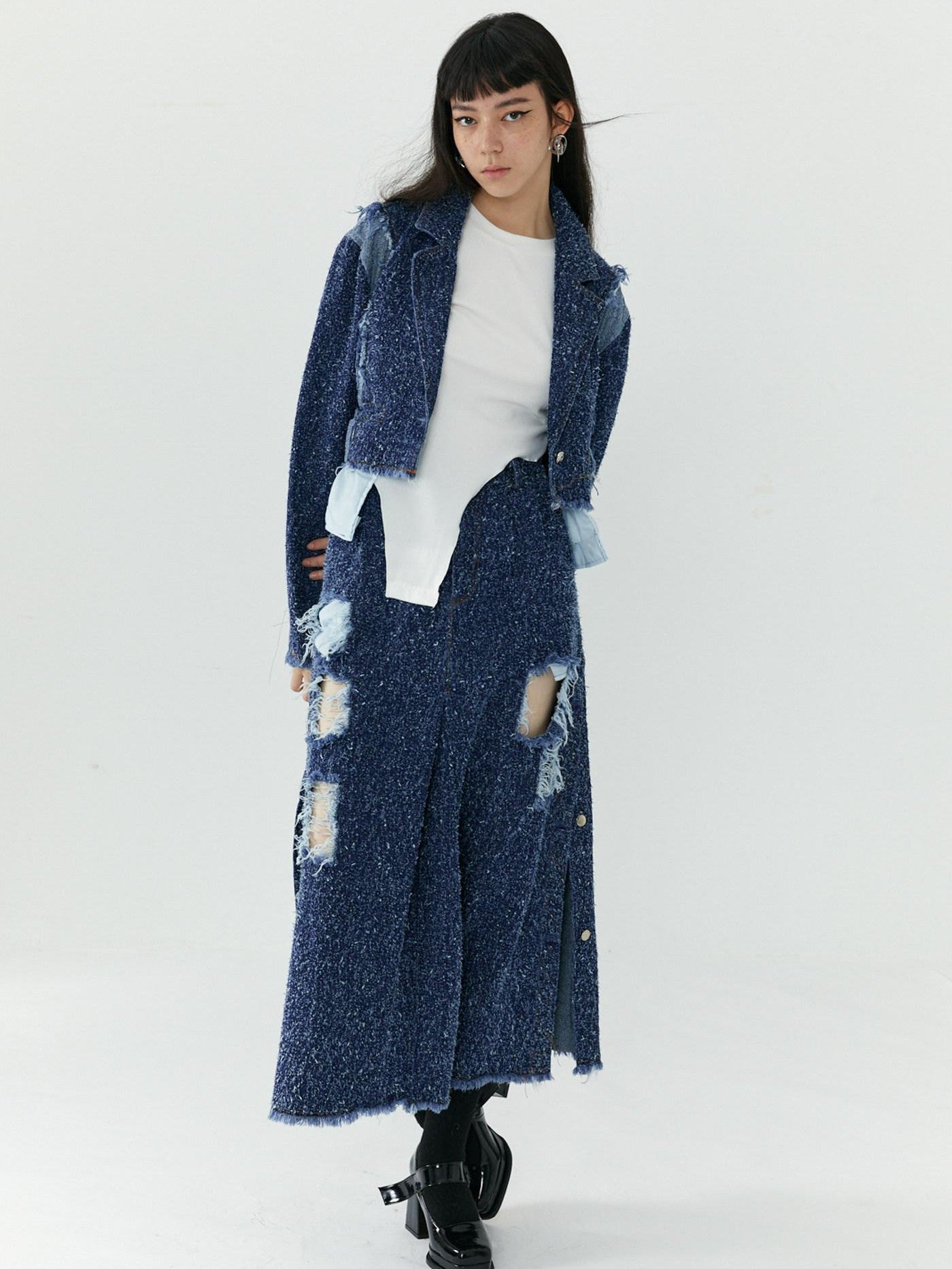 QUORRA S CHORD Cropped Patchwork Deconstructed Women&