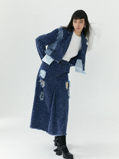 QUORRA S CHORD Cropped Patchwork Deconstructed Women&