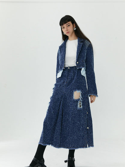 QUORRA S CHORD Cropped Patchwork Deconstructed Women&
