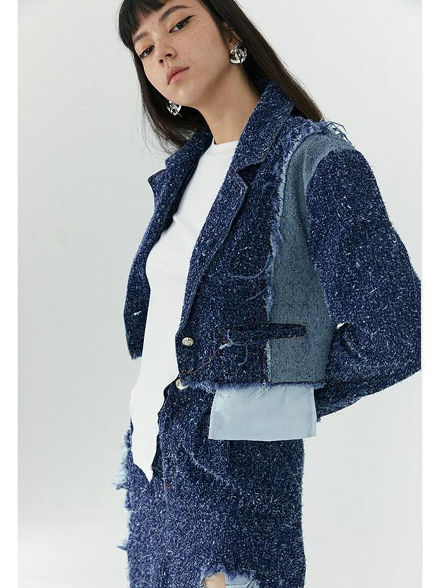 QUORRA S CHORD Cropped Patchwork Deconstructed Women&