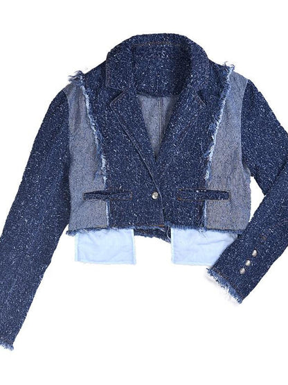 QUORRA S CHORD Cropped Patchwork Deconstructed Women&