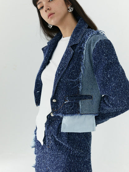 QUORRA S CHORD Cropped Patchwork Deconstructed Women&
