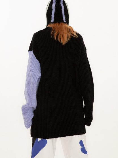 QUORRA S CHORD Cute Q Character Contrast Ribbed Women&