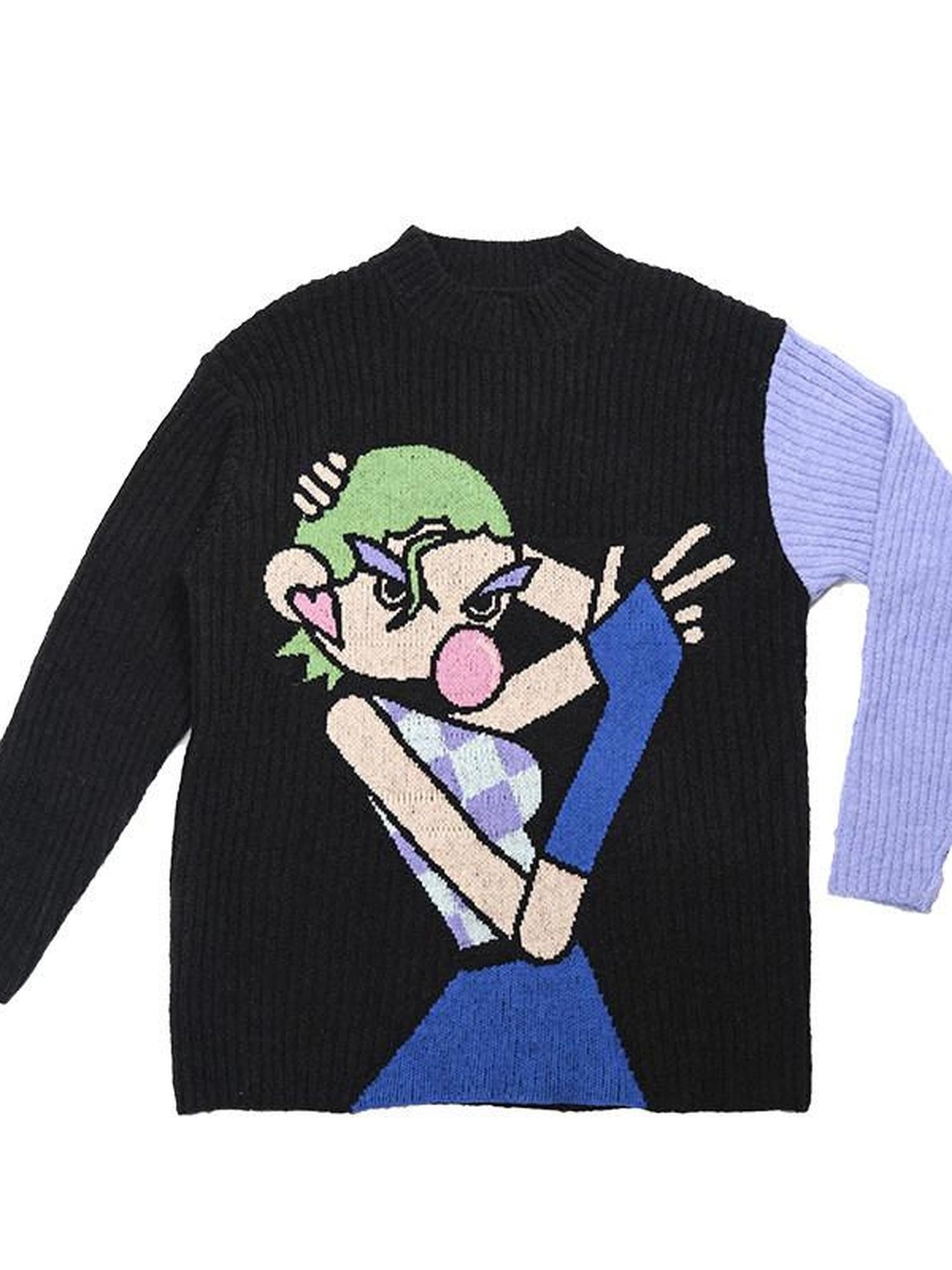QUORRA S CHORD Cute Q Character Contrast Ribbed Women&