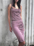 QUORRA S CHORD Distressed Pink Punk Cat Print Elastic Waist Women&