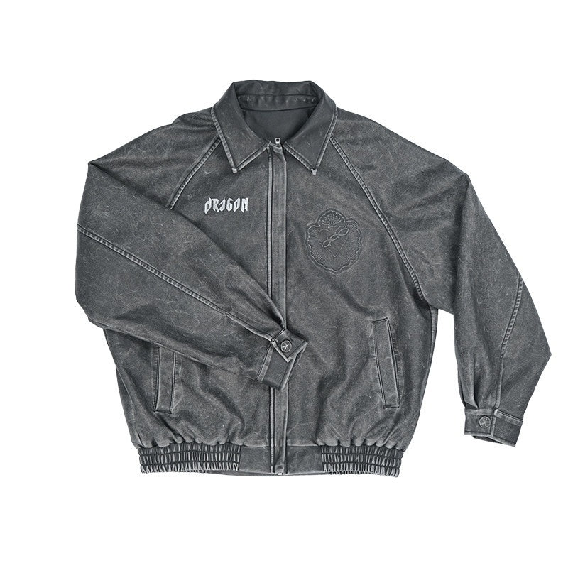 QUORRA_S_CHORD_Dragon_Embossed_Silver_Print_Washed_Distressed_Women&