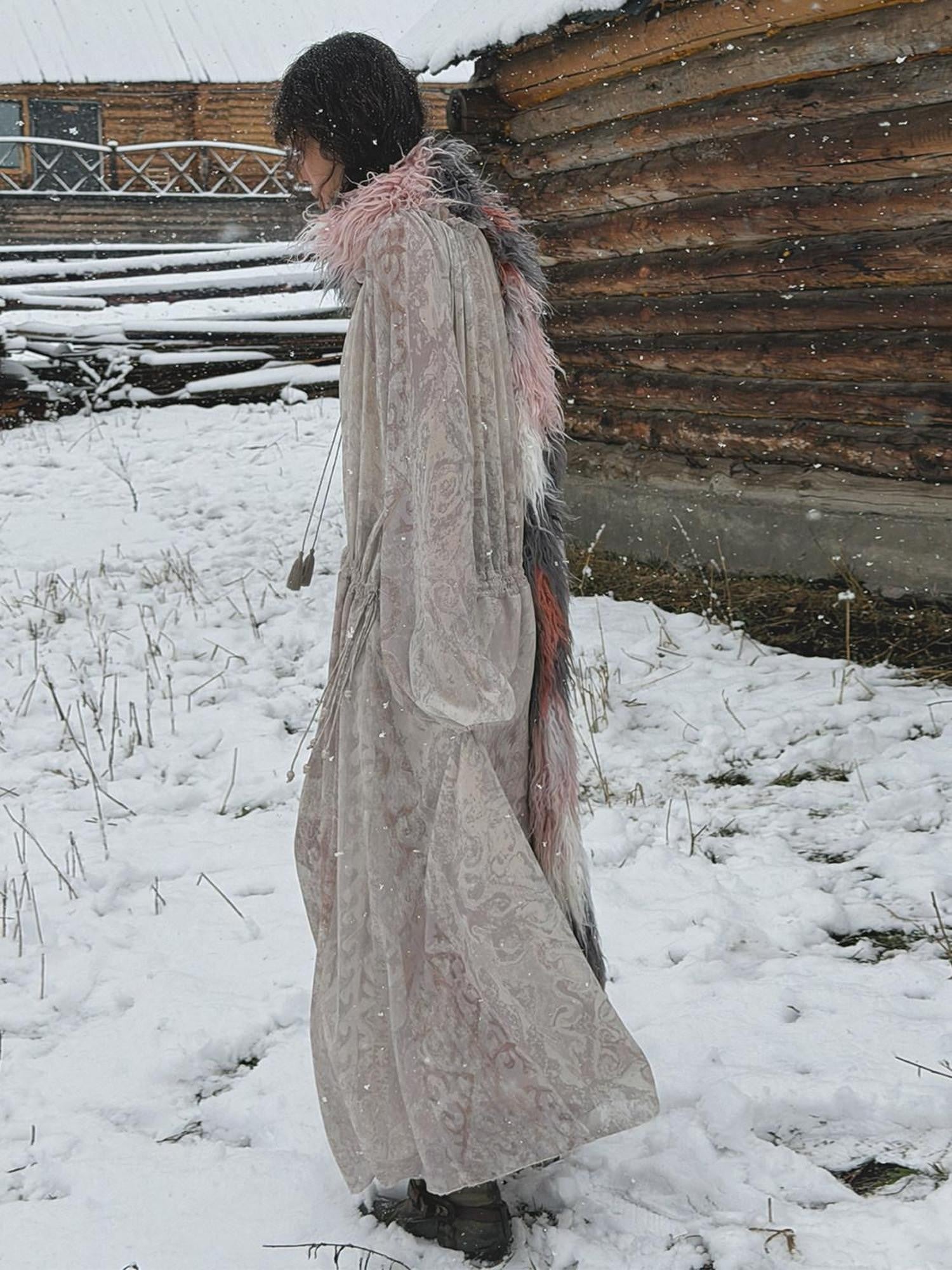 QUORRA S CHORD Gray Pink Patchwork Long Women&