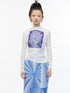 QUORRA S CHORD Green Apple Basket Print High Neck Women&