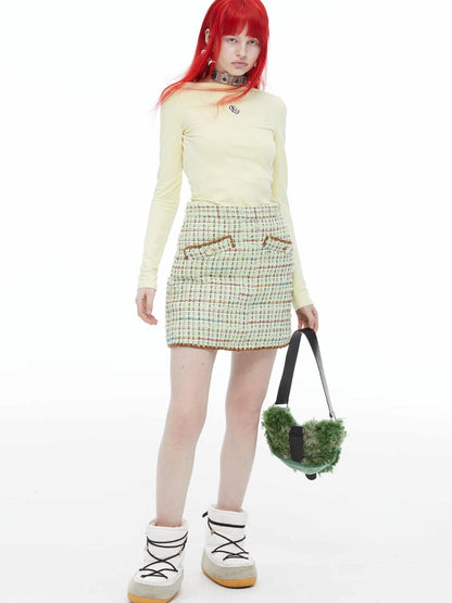 QUORRA S CHORD Green Boucle Knit Floral Button Quilted Padded Women&