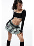 QUORRA S CHORD Green Camouflage Star Print Low Waist Women&